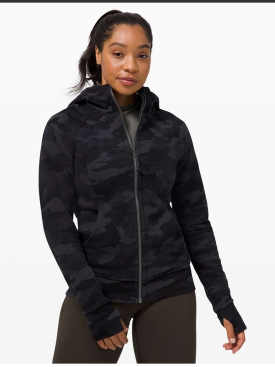 lululemon athletica Jackets & Blazers - Lululemon Scuba Hoodie *Light
Cotton Fleece Incognito Camo black women’s size 8